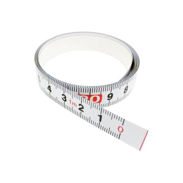 ムラテックKDS セッティングメジャー逆目盛13巾1m STB13-01BP ・全長(mm):1000・厚み(mm):0.3・幅(mm):13・数字:10mmピッチ・目盛:1mmピッチ・目盛:逆目盛=0基点右側・粘着テープ付フラットテープ●...