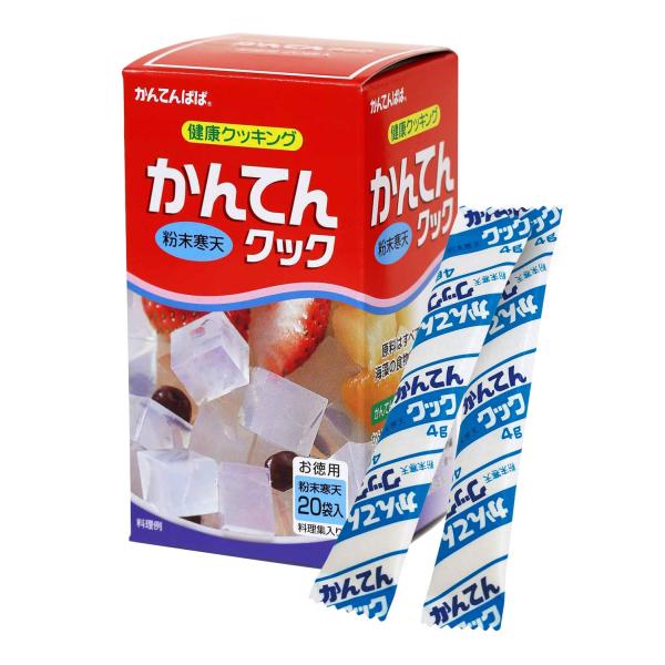 かんてんぱぱ 伊那食品 徳用かんてんクック 4g×20p ・原材料:海藻(紅藻類)・商品サイズ(高さx奥行x幅):127.0mm×65.0mm×60.0mm商品紹介寒天の原料は海藻100%で、しかもノーカロリーです。水漬け、裏ごしのいらない...