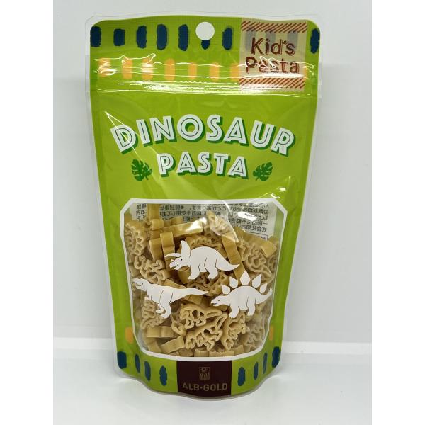 アルボ・ゴルド キッズパスタ ディノザウルス ・恐竜模様のスタンドパック商品紹介かわいい3種類の恐竜を模ったキッズパスタです。スープの具材にしたり、お弁当のマカロニサラダにしたり、恐竜好きのお子様にぴったりです。原材料・成分デュラム小麦のセモリナ