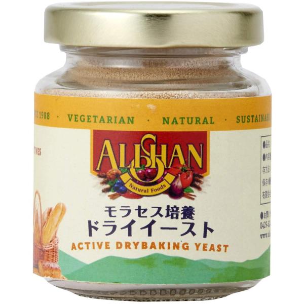 アリサン ドライイースト 114g ・内容量:114g・原材料:イースト・商品サイズ(高さx奥行x幅):60mm×60mm×60mm商品紹介バイタム社のドライイーストは、廃糖蜜で時間をかけてイーストを培養する昔ながらの製法を、40年以上続け...