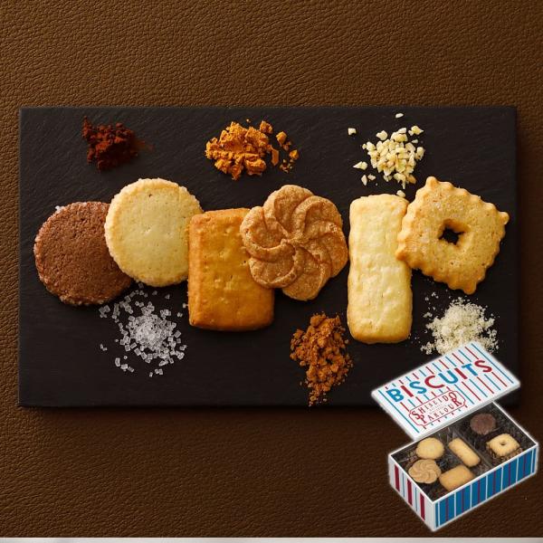 クッキー 資生堂パーラー ビスキュイ 20枚入 6種 (キャラメル カネル アマンド ヴァニーユ 各3枚 ショコラ シュクレ 各4枚) おしゃれ ギフト 缶 詰め合わせ お祝い 退職 御礼 敬老の日 敬老祝い 贈答 包装 お返し プレゼント...