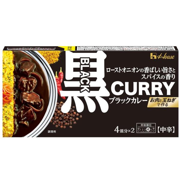House ハウス食品 ブラックカレー 中辛 174g ・アレルギー：乳成分・小麦・牛肉・ごま・大豆・鶏肉・豚肉・カレールウ・栄養成分表示１皿分（製品２１．８ｇ）エネルギー110kcal　たんぱく質1.2ｇ　脂質7.6ｇ　炭水化物9.1ｇ　...