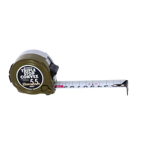 高儀(Takagi) 【燕三条ブランド】 トリプルストップコンベックス 25mm×5.5m 測定作業に 3か所でストップ可能 ・3か所でストップ可能・テープ幅:25mm・テープ長さ:5.5m・接地させながらの計測にも便利・測定作業に3か所で...