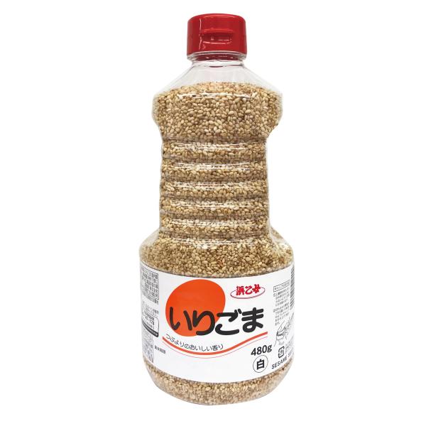 浜乙女 白いりごま ボトル 480g ・内容量:480g×1個・原材料:白ごま・商品サイズ(高さx奥行x幅):21cm×10cm×10cm粒よりの白ごまを焙煎した風味豊かないりごまです。使いやすいボトルタイプです。