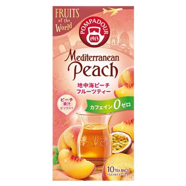ポンパドール地中海ピーチ 10TB ・原材料:アップル、ローズヒップ、濃縮ピーチ果汁(マルトデキストリン、ピーチ)、ステビアリー商品紹介ドイツのテーカンネ社は、1882年の創業以来、高品質な紅茶を世界中に紹介しています。その紅茶の製法技術や...