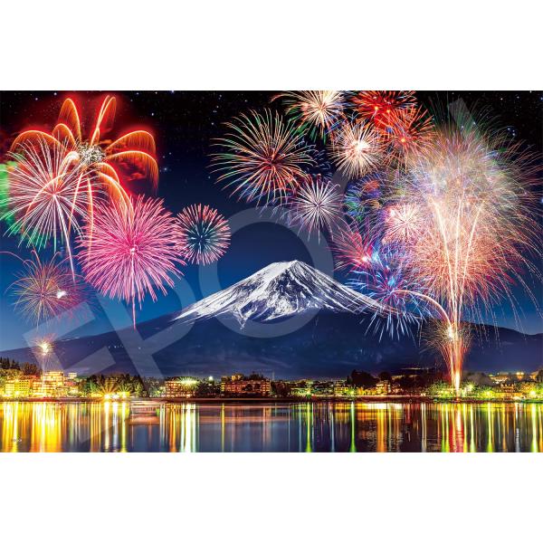 エポック社 1000ピース ジグソーパズル 日本の風景 河口湖畔 富士と花火-山梨 （50×75cm） 11-613s のり付き ヘラ付き