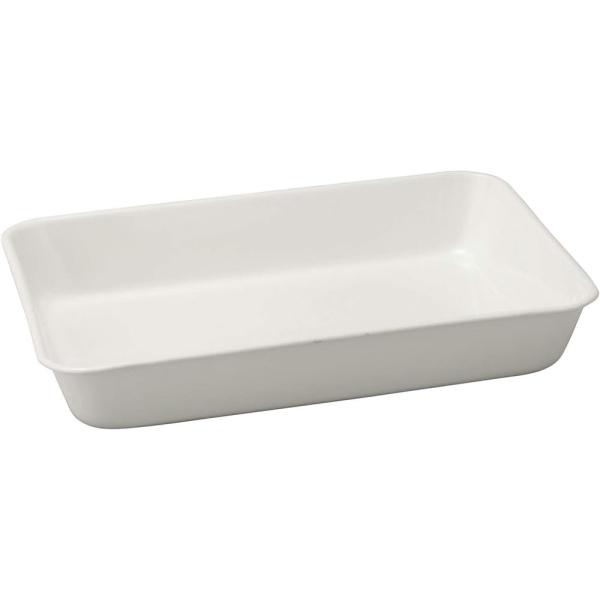野田琺瑯(Nodahoro) バット ホーロー 耐熱 8枚取 41.3×28.3×6.7cm トレー 料理 日本製 ホワイト VA-8W