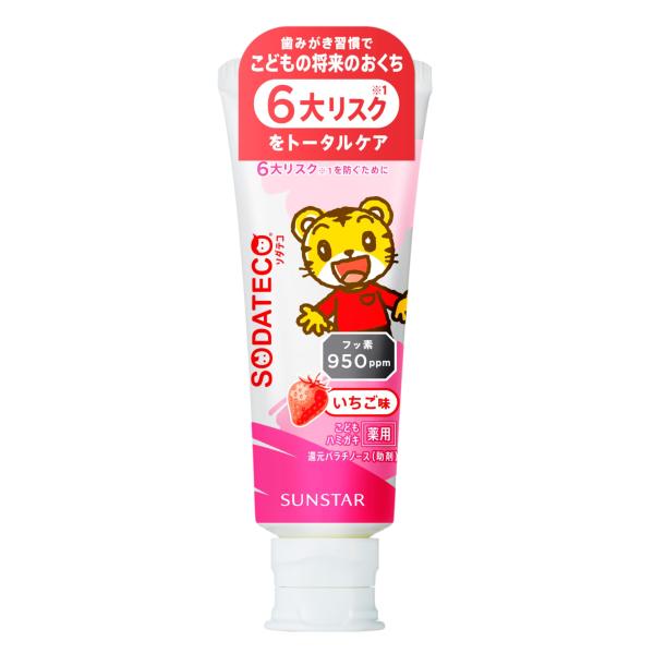 歯磨き粉 SODATECO(ソダテコ)こどもハミガキ(いちご)70g 単品医薬部外品