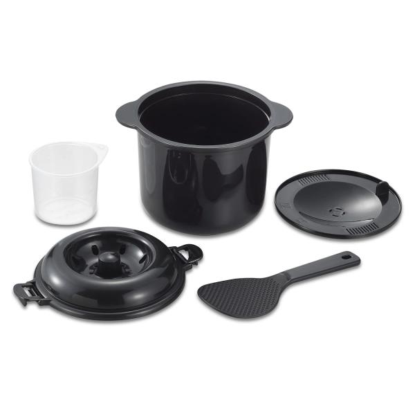 電子レンジ専用炊飯器 備長炭入り ちびくろちゃん 2合炊き