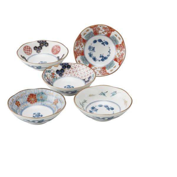 食器 磁器 小鉢 11cm 5個 染錦古伊万里 小付揃　