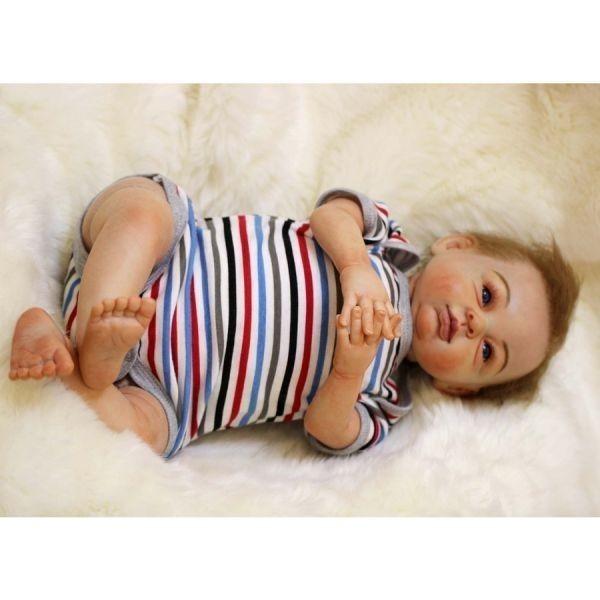 リボーンドール リアル赤ちゃん人形 かわいいベビー人形 ハンドメイド海外ドール ブルーアイ アーティストメイク 外国の男の子 Sagaretxe Net