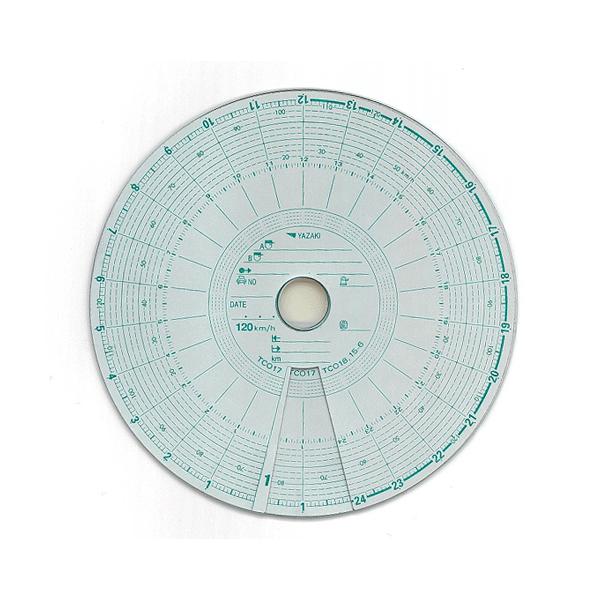 タコグラフ 平タコ 120K 7-7日-120K タコグラフチャート紙 1セット(10枚) モノタロウ