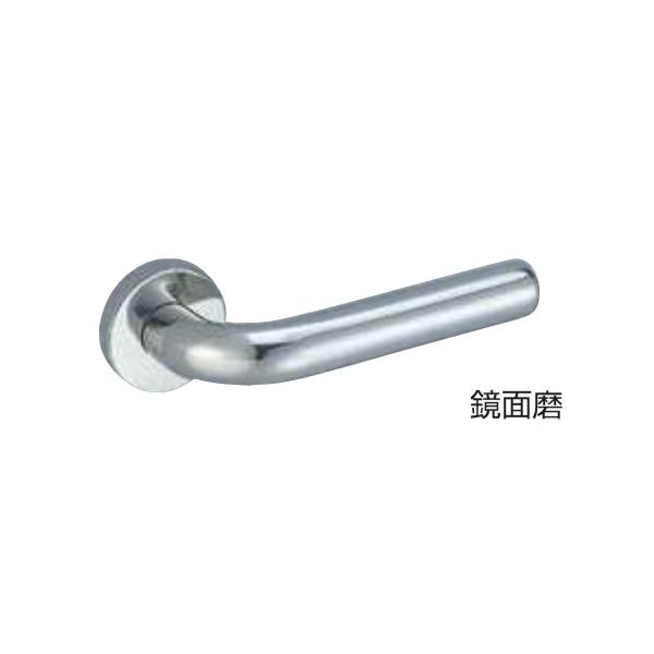 ステン丸棒 SL-13 鏡面磨 レバーハンドル+丸座+錠前1種(ヘアライン