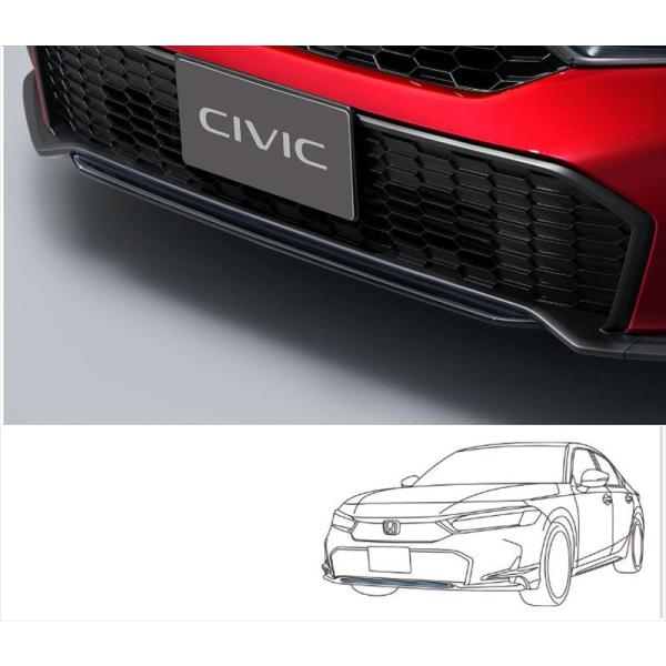 HONDA シビック 純正　ロアーグリルガーニッシュ シビック ロアーグリルガーニッシュ ※クリスタルブラック・パール