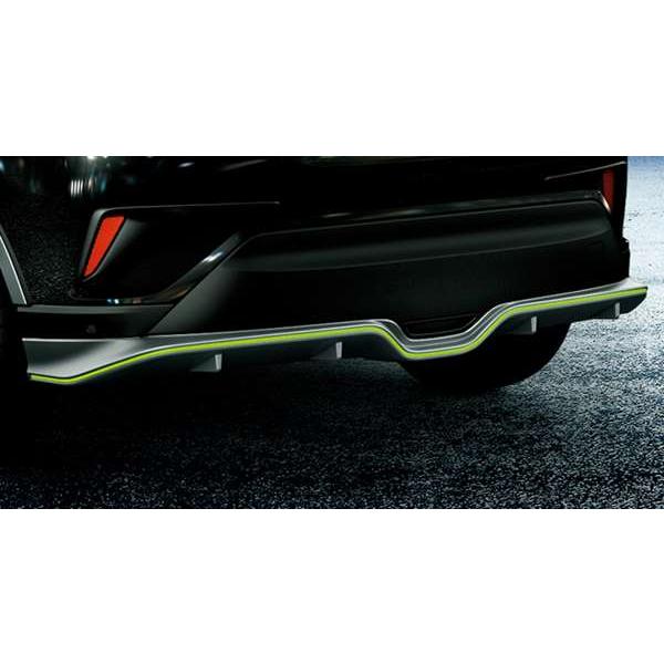 C-HR リヤバンパーガーニッシュ（シルバー/ライムグリーンモール