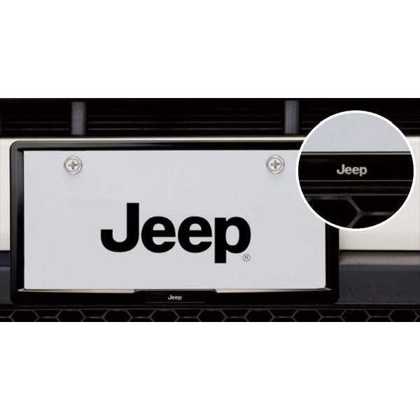 レネゲード ナンバープレートフレーム（ブラック） Jeep純正部品