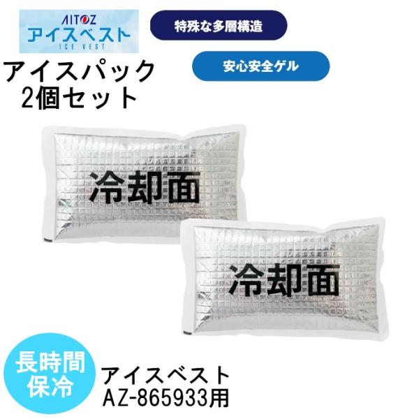 アイトス アイスパック 2個セット アイスベスト 予備 保冷剤 熱中症