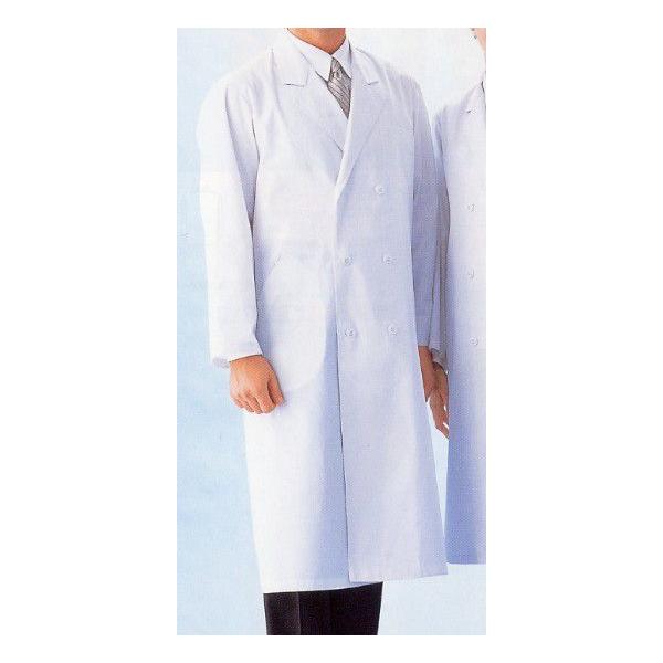 2枚セット 白衣 男性 医療用 診察衣 ドクターコート 白衣 実験衣 ダブル型 MR115 :mr115set:つなぎ・白衣・事務服のスズキ繊維  通販 