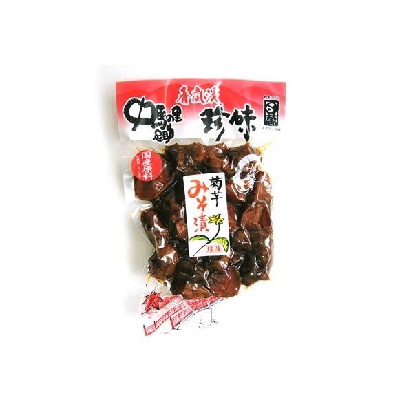 漬物 菊芋 味噌漬 国産原料 スズマン本舗 菊芋味噌漬香嵐渓珍味袋中230g 今 話題の健康野菜「菊芋」をイソフラボン豊富な赤味噌でじっくりと漬け込みました。シャリシャリとした食感で高齢者の方でも食べやすい歯ごたえに仕上げてあります。細かく...