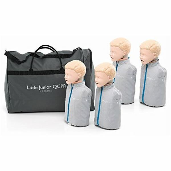 レールダル リトルジュニア QCPR 4体パック 小児 心肺蘇生 トレーニングマネキン ソフトケース付き laerdal