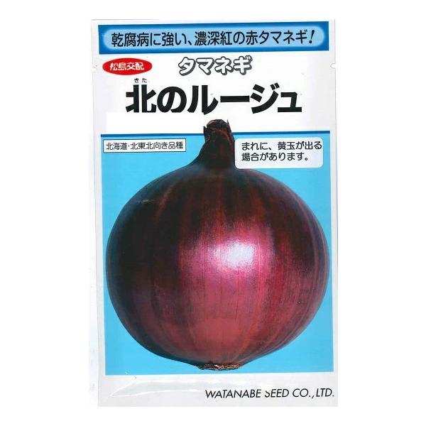 ●北海道、北東北向けの春まき専用赤タマネギです。●表皮は濃深紅色で、内部のりん片まで良く着色します。●首の締まりの良い球形で、揃いに優れています。●乾腐病に抵抗性です。●年明けまで貯蔵可能です。