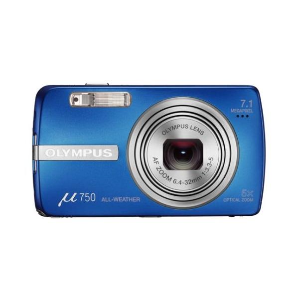 OLYMPUS デジタルカメラ μ750 スカイブルー μ-750 BLU : 中古