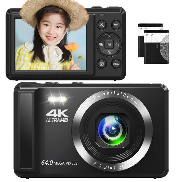 4K ビデオカメラ 44MP YouTubeカメラ Amazon | デジカメ4K 44MP デジタルカメラ 16倍デジタルズーム