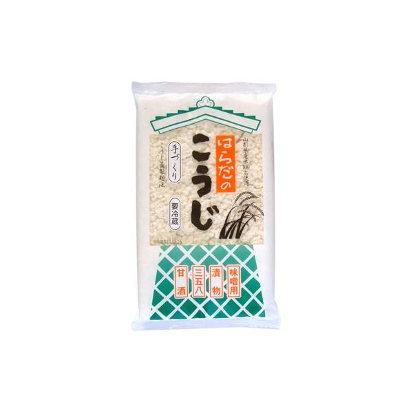 はらだのこうじは、山形米を100％使用した板麹の生タイプです。機械製麹機では作れない良質な麹を作るため、今でも板麹（麹蓋製法）で1枚1枚手作りしております。※はらだのこうじは、4袋分を一枚の板で作っており、出来上がると平らにならして4等分し...