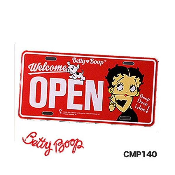 �x�e�B�u�[�v�R�}�[�V�����v���[�g�@�i���o�[�v���[�g���Ŕv���[�g�@Betty Boop CMP-6 OPEN�Ŕ� �@OPEN�Ŕ@H15×W30cm�@�A�����J���G�݁@�C���e���A�G��
