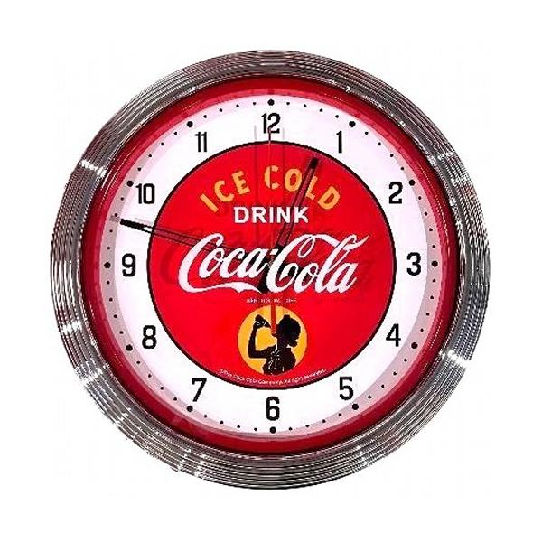Coca Cola（コカコーラ） COKE Neo Neon Clock (RED) 壁掛け時計 LED