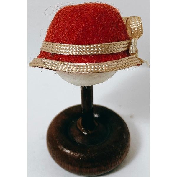 ミニチュア 帽子&木製帽子スタンドセット ドールハウスグッズ ドール