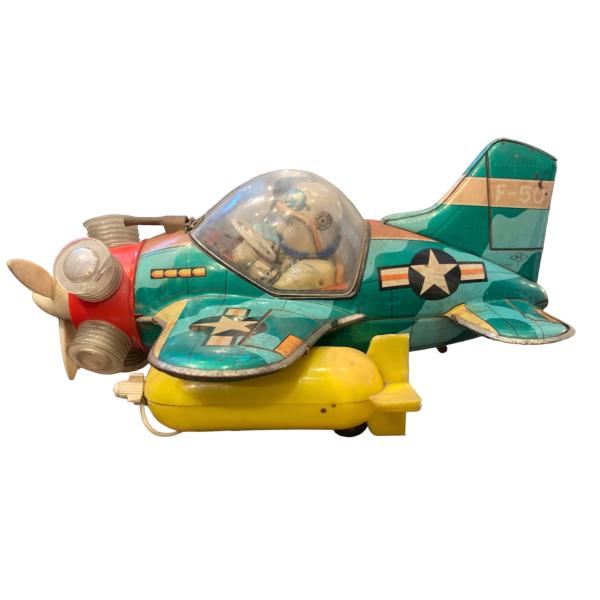 飛行機ブリキ USAF ファイターパイロット 日本製 1950年代 昭和 飛行機ブリキ USAF ファイターパイロット 日本製 1950年代 昭和