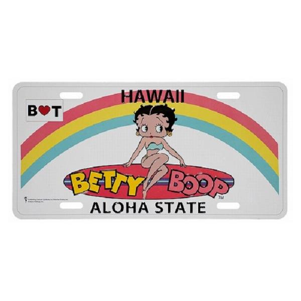 �x�e�B�u�[�v�R�}�[�V�����v���[�g�@�i���o�[�v���[�g���Ŕv���[�g�@HAWAII ALOHA STATE �@H15×W30cm�@�A�����J���G�݁@�C���e���A�G��