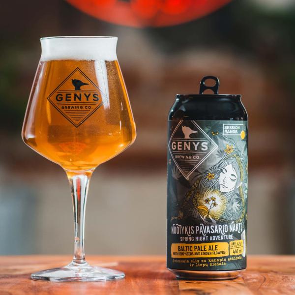 Genys Brewing スプリングナイト・アドベンチャー 4.5% 440ml缶 北欧クラフトビール・バルティックペールエール（BPA）・ヴィーガン・リトアニア産