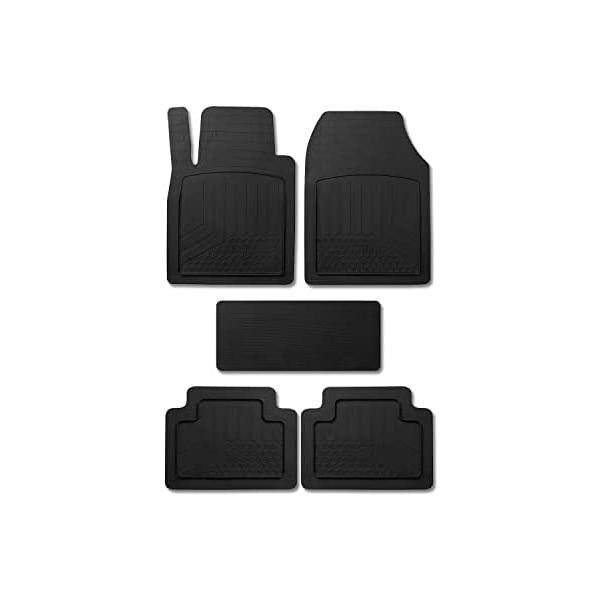 人気アイテムOMAC Black Durable Heavy Duty Rubber Floor Mats for Car SUV Truck & Van | Fits Chevrolet Bolt EV 2020-2022 | Front & Rear Rubber Liner Set 5