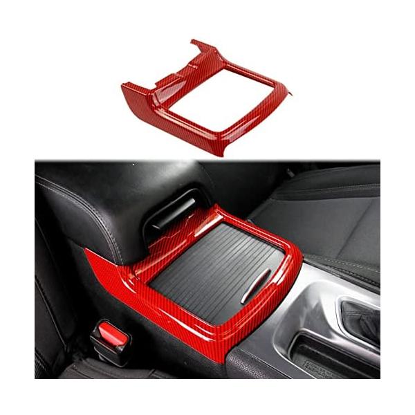 ダッジチャージャー2015-2021/クライスラー300 2015-2021用カーボンファイバーカップホルダーカバートリムデコレーションステッカー
