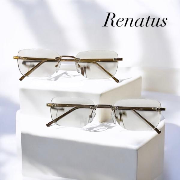 Renatus リム リムレス サングラス メガネ メンズ レディース ゴールド