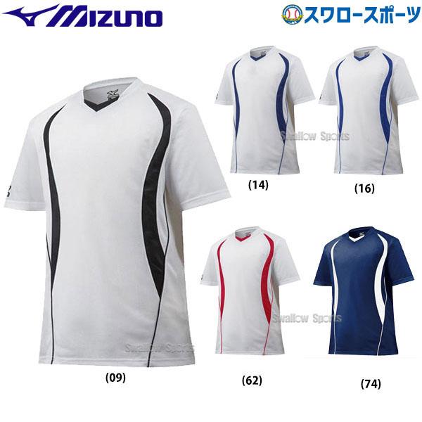 ミズノ ベースボールシャツ Tシャツ 半袖 V首 デザイン切り替え 12jc5l10 トップス スポーツ ウェア ウエア ファッション 野球部 メンズ 春夏 練習 トレーニング 野球用品専門店スワロースポーツ 通販 Paypayモール