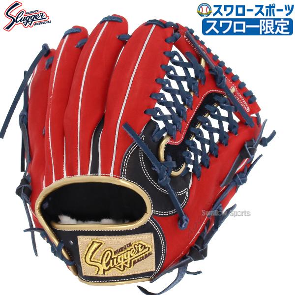 新品スラッガー スペシャルオーダー軟式野球グローブ 赤黒内野手用右投げ用箱あり 久保田スラッガー 2025モデル 限定 軟式 グローブ グラブ 内野手