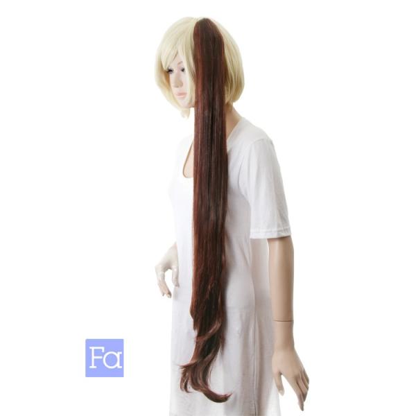 バンス 105cm「カカオブラウン」耐熱180℃ エクステ コスプレ ウィッグ つけ毛 ポニテ ツインテール ポイントウィッグ　(ba-33)