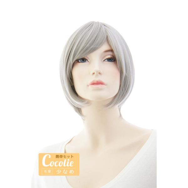 グレー ショートウィッグ 
人毛とアクリル
専用ケース付き コスプレ用ウィッグ グレー系 ― コスプレウィッグ総合専門店