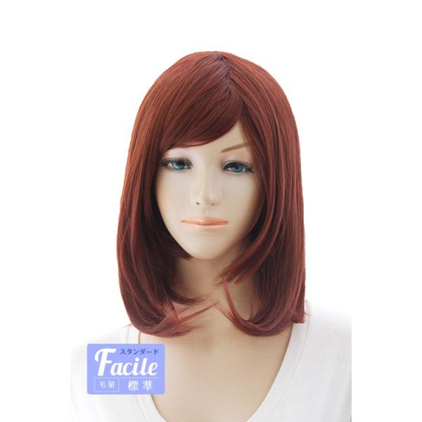 コスプレウィッグ mi ミディアム 「オックスブラック」「ウィッグネット付」コスプレ