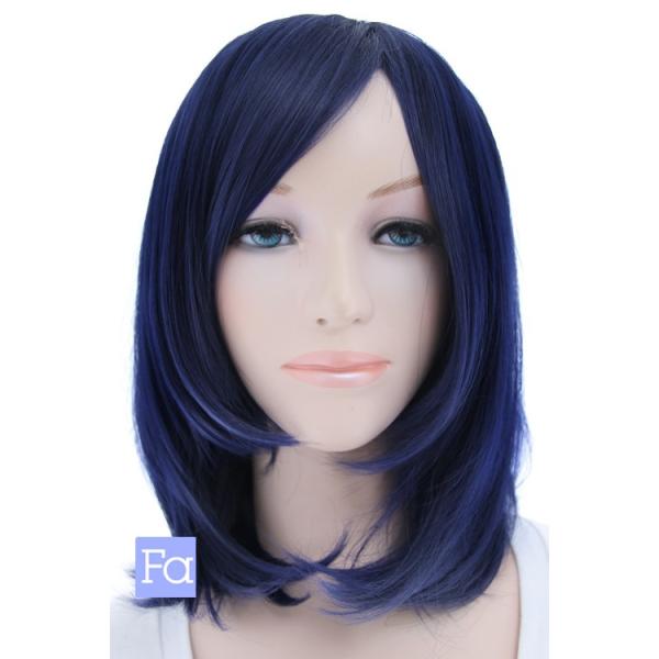 ミディアム 「ブルーブラック」「ウィッグネット付」 ミディアム