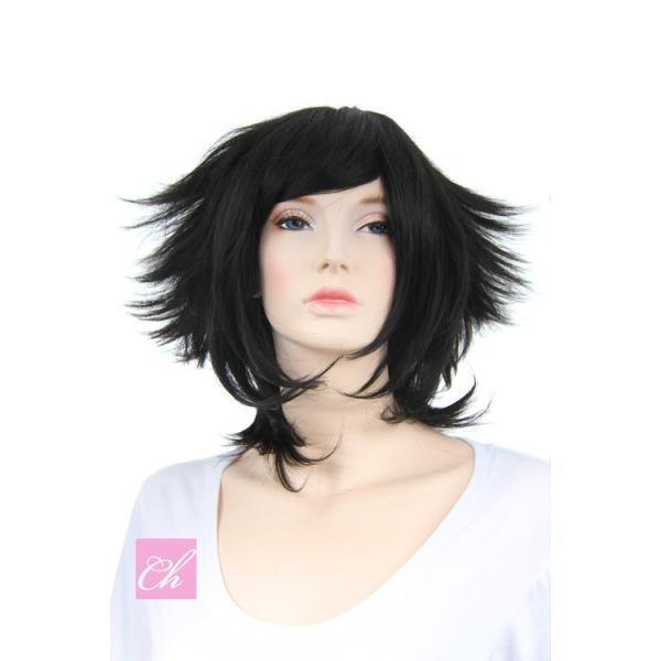 加工向」「ナチュラルブラック」ワイルドレイヤー「ウィッグネット付