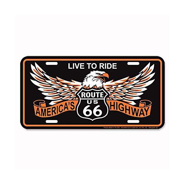 RT 66 （ルート 66） アルミニウム サイン RT.66  LICENSE PLATE SLR6HA