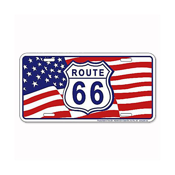 RT 66 （ルート 66） アルミニウム サイン RT.66  LICENSE PLATE SLAA6