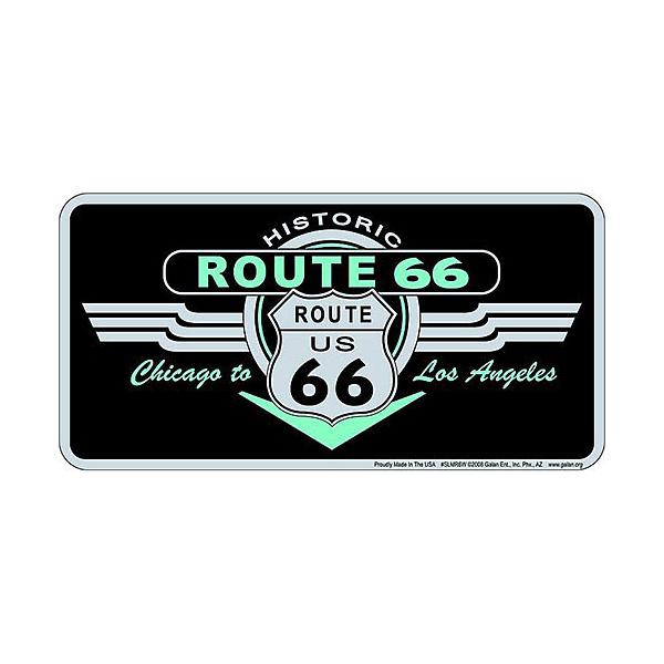 RT 66 （ルート 66） アルミニウム サイン RT.66  LICENSE PLATE SLMR6W
