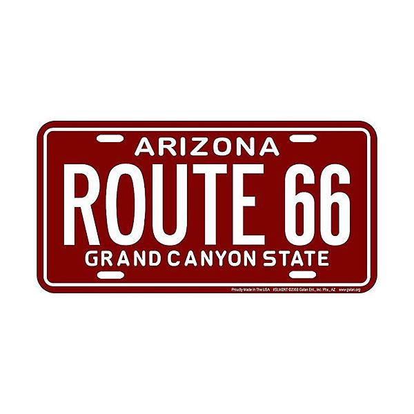 RT 66 （ルート 66） アルミニウム サイン RT.66  LICENSE PLATE ＜ARIZONA＞ SLMZRT