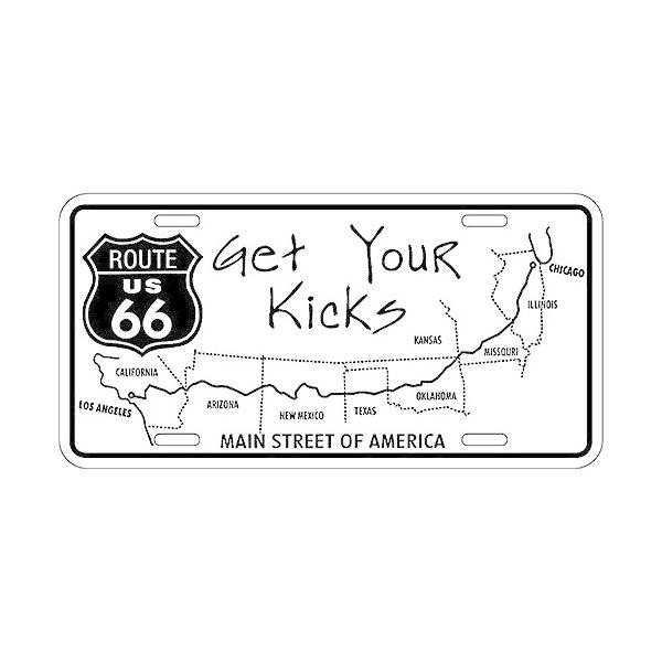 RT 66 （ルート 66） アルミニウム サイン RT.66  LICENSE PLATE SLRT66