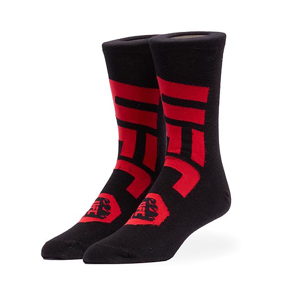 ラージ フィート ソックス UFC LOGO & FIST BLACK RED 22259UFCMC